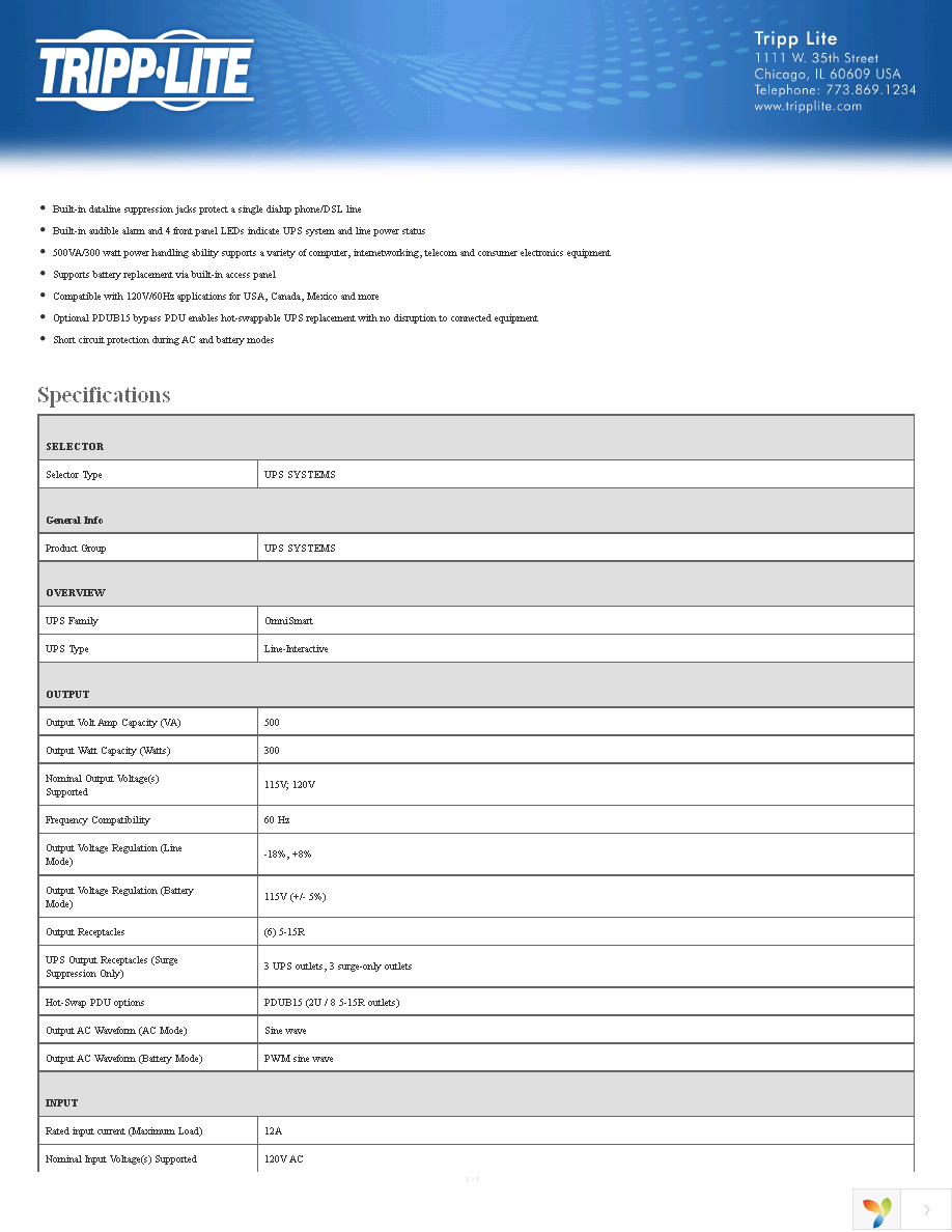 OMNI SMT500PNP Page 2